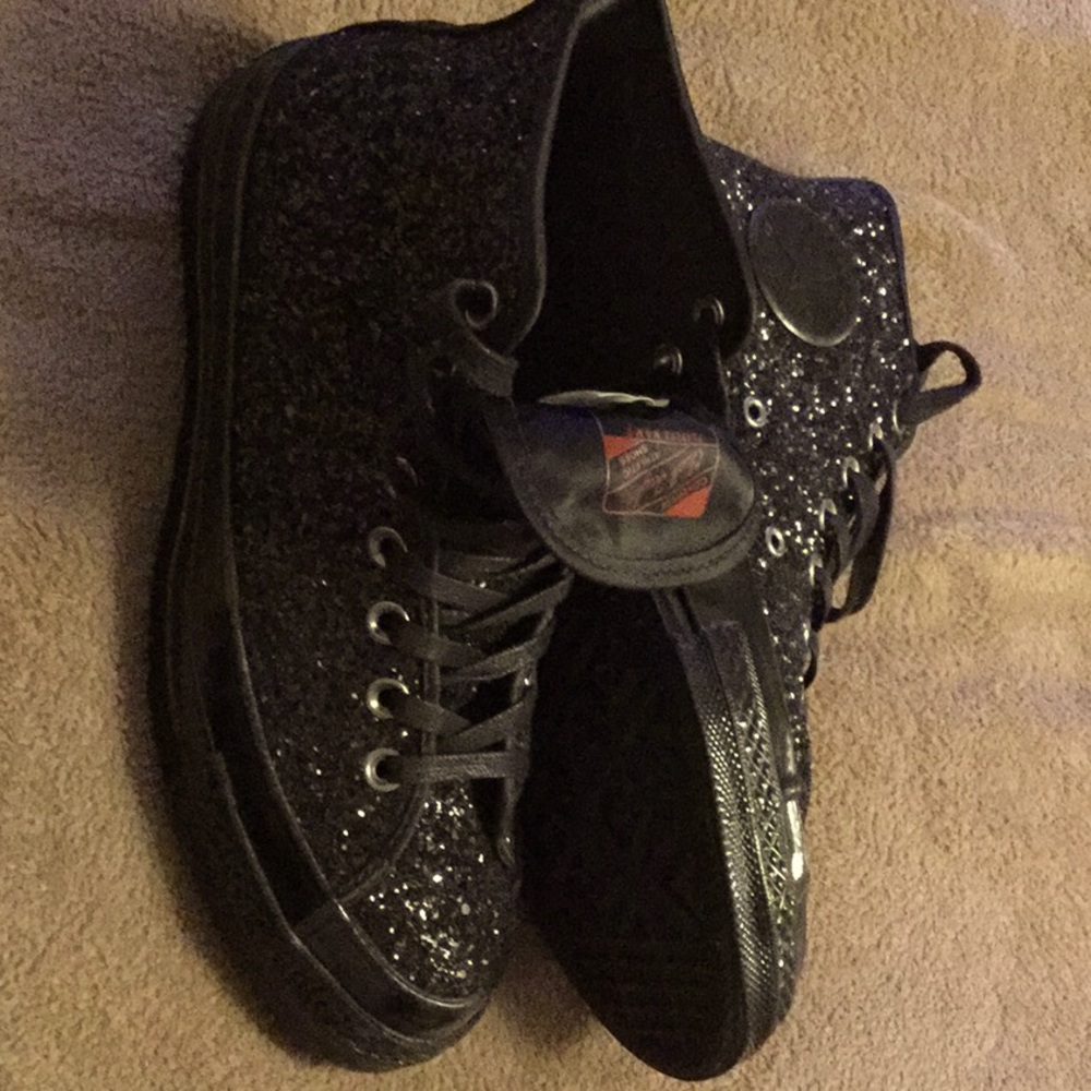 Black Sequin All Star Chuck Taylors (Converse)